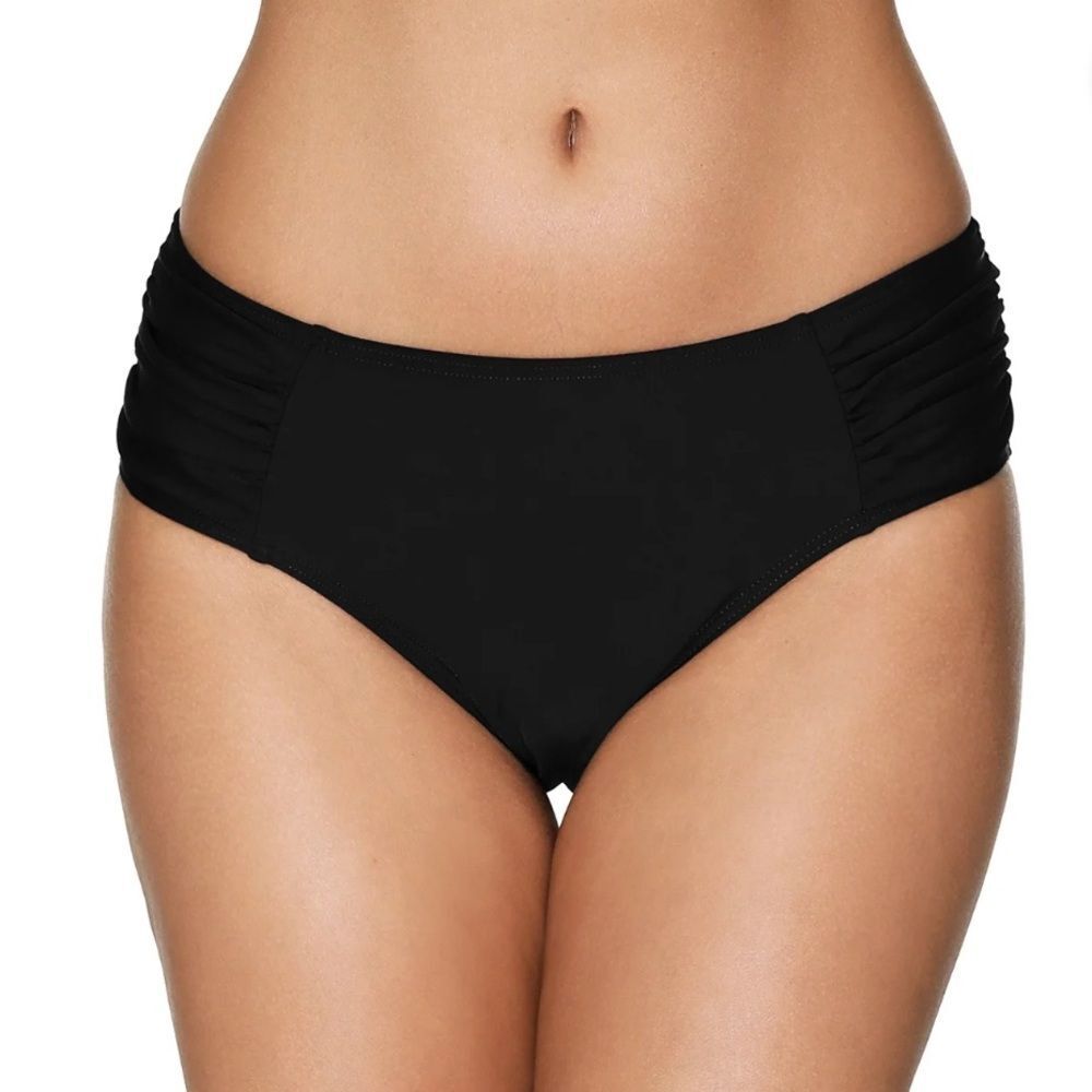 Attraco Sports Black Side Ruched Bikini Bottom,‎ Size S, NWT